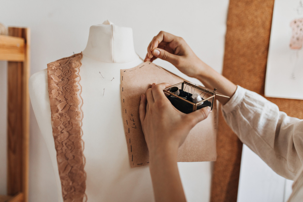 Professional garment detail and fitting evaluation