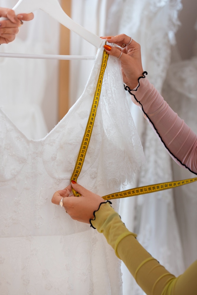 Formal gown alteration work at Studio Elsys Alterations & Bridal