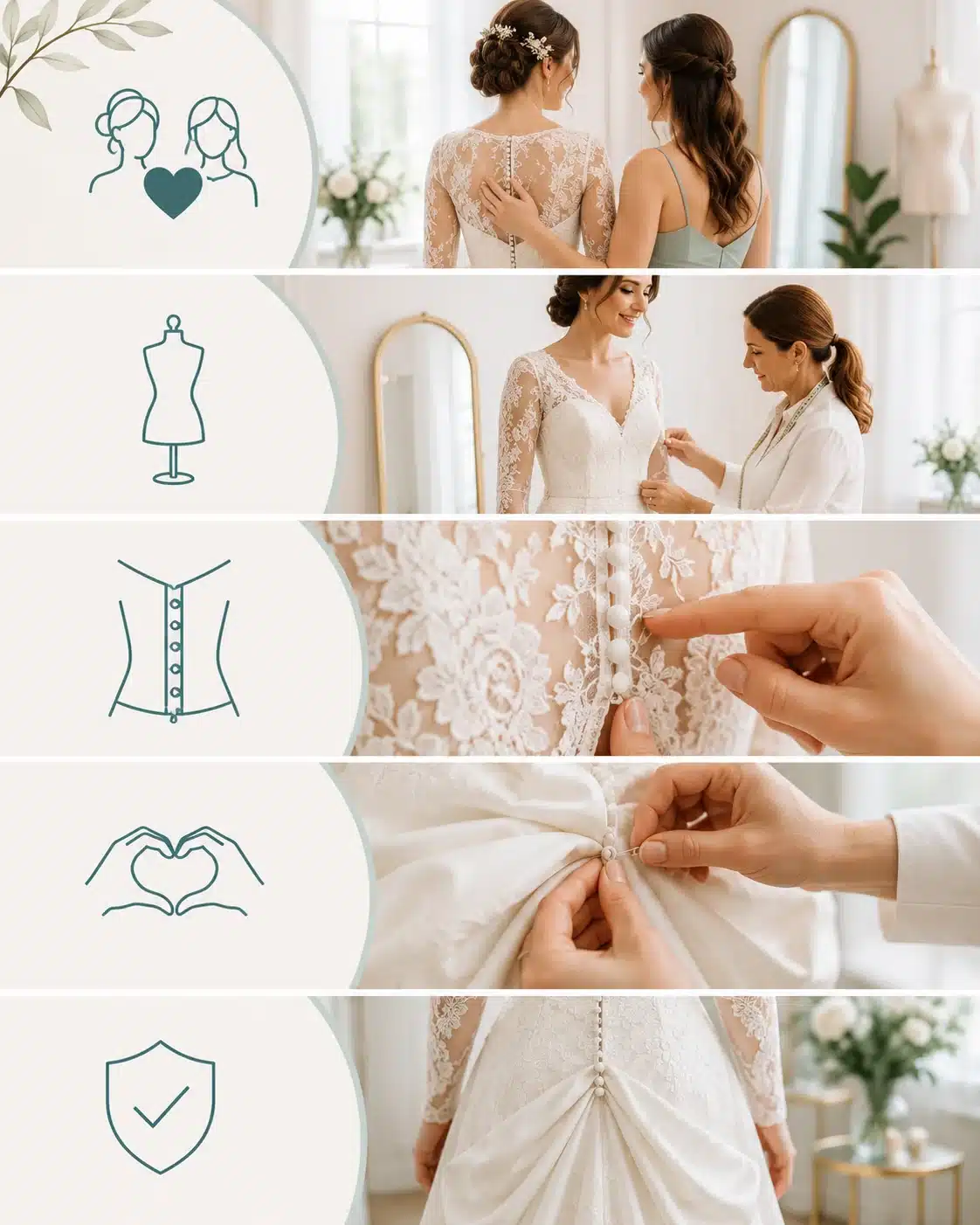 Professional wedding dress alterations and bridal fitting in Largo Florida