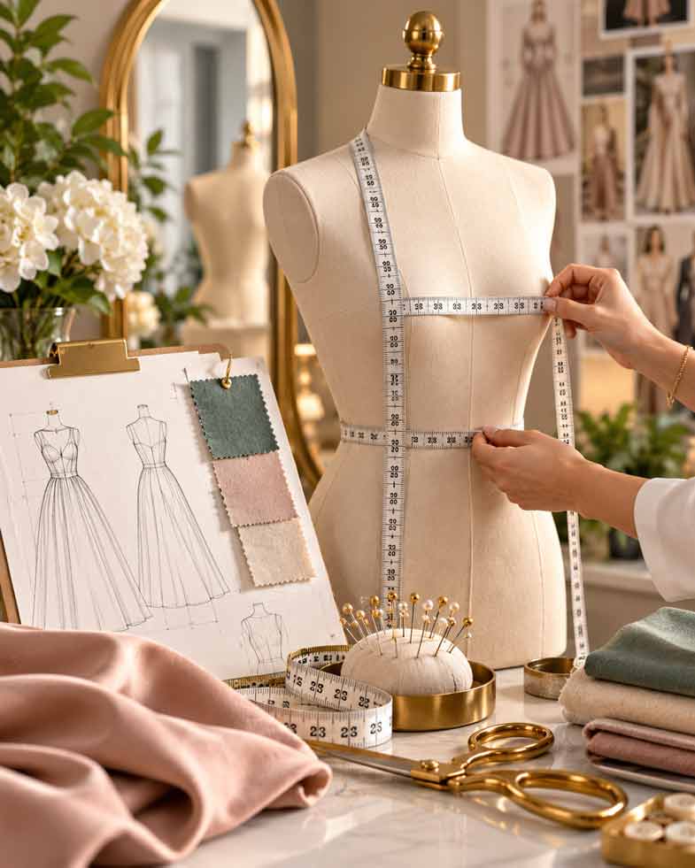 Custom-made clothing fitting appointment at Studio Elsys in Largo