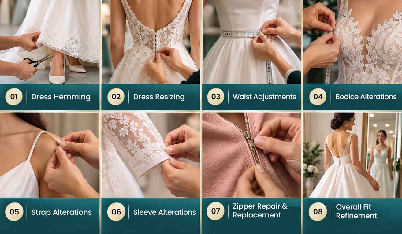 Dress alterations designed around your garment at Studio Elsys in Largo Florida
